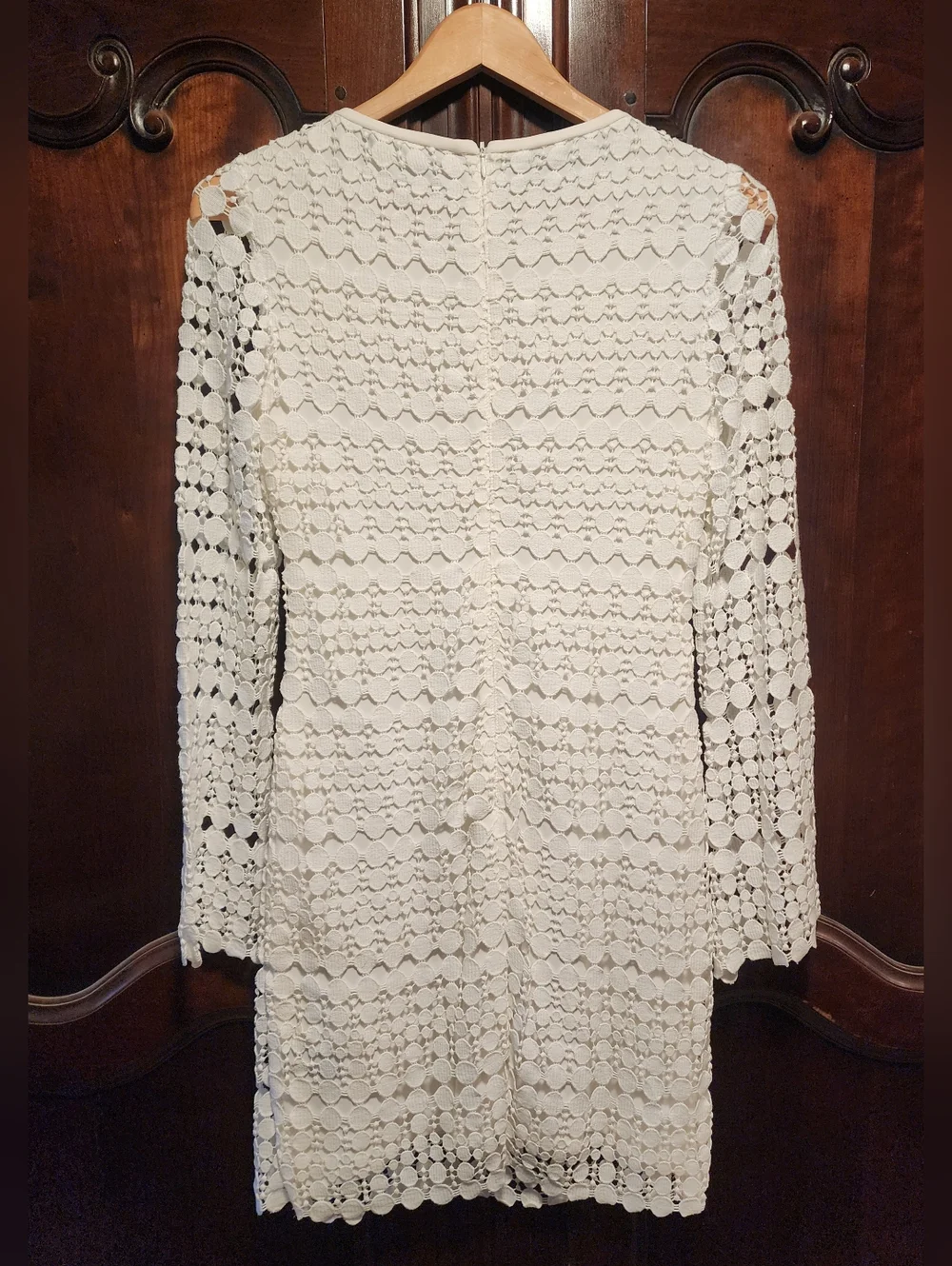 RALPH LAUREN - IvoryWoven Penny & Dots Pattern Laced Dress - Picture 2 of 3